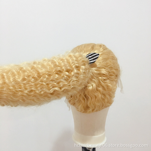 #613 Blonde Deep Wave Wigs  Remy Brazilian Human Hair Lace Frontal Wigs Pre Plucked Honey Blonde  Lace Wigs With Baby Hair